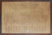 'Key to Picture of M.C.C. &amp; Ground 1892-1893'. Rare large original key plate of the original engraving with imagined large group of cricketers and cricket dignitaries on the pitch at Lord's, numbered in red, with the pavilion to the right, the indoor 