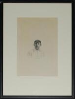 Nottinghamshire C.C.C. Collection of seven framed and glazed items including three steel bookplate engravings of George Parr, Arthur Shrewsbury and Richard Daft, a colour photograph of the Nottinghamshire playing staff circa 1980/1981, a colour photograph