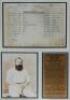 'Dr W.G. Grace. Men of the Day' 1888. Large double page illustration with title to lower border, from a photograph by Martin &amp; Shaw. Mounted, framed and glazed. Overall 18&quot;x22&quot;. Light folds. Sold with original colour lithograph of Grace in b - 3