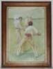 'Samson of Sheffield Height 5ft 4in'. 'Sketches at Lords No. 8'. Original lithograph, highlighted with colour, published by John Corbet Anderson and Frederick Lillywhite on 1st March 1852. Mounted, framed and glazed. Overall 10.5&quot;x13.5Ã¢&euro;&#353;. - 3
