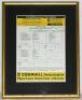 England v South Africa 1994. Official scorecard for the 3rd Test where Devon Malcolm took 9-57 in the South African second innings. Signed by Malcolm to scorecard and inscribed 'Your History Pal !'. Mounted, framed and glazed. Overall 13"x17". G