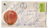 '100 Years of South Africa Cricket 1876-1976'. Rare official commemorative cover issued to celebrate the centenary of South Africa cricket, postmarked Johannesburg 15th March 1976. Fourteen signatures of the South Africa Invitation XI v International Wand