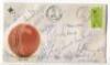 '100 Years of South Africa Cricket 1876-1976'. Rare official commemorative cover issued to celebrate the centenary of South Africa cricket, postmarked Johannesburg 15th March 1976. Fourteen signatures of the South Africa Invitation XI v International Wand