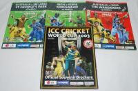 I.C.C. Cricket World Cup South Africa 2003. Three official programmes for the two semi-finals, Australia v Sri Lanka, St. George's Park, 18th March, India v Kenya, Kingsmead, 20th March, and the final, Australia v India, The Wanderers, 23rd March. Each pr