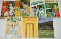 Signed programmes and tour guides 1980s-1990s. Box comprising a selection of over twenty official match programmes, tour guides, magazines etc., a good number signed or multi-signed. Programmes include NatWest Trophy finals 1987, 1989 (ten signatures), 19
