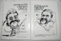 Allan's Australian Cricket Annual. Edited by Allan Miller. 1987/88 (1st edition) to 2001. Nos. 1-14. The first edition was limited to 300 copies of which this is number 193, signed by Miller. Qty 14. VG - cricket