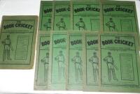 'The Book of Cricket- A New Gallery of Famous Players'. C.B. Fry. Editor. London 1899. Run of Parts I to X of the sixteen issues published. Original pictorial wrappers. Illustrated. Wrappers of Part I appear to have split and been reattached, with wear an