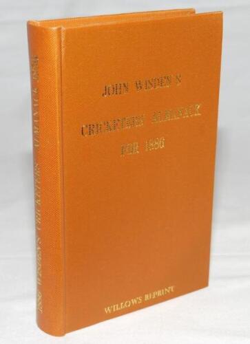 Wisden Cricketers' Almanack 1886. Willows softback reprint (1985) in light brown hardback covers with gilt lettering. Limited edition 240/500. Very good condition - cricket