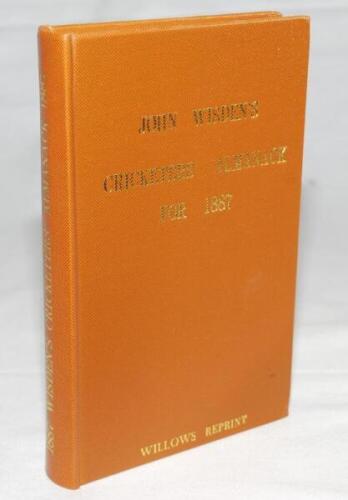 Wisden Cricketers' Almanack 1887. Willows softback reprint (1989) in light brown hardback covers with gilt lettering. Limited edition 302/500. Very good condition - cricket