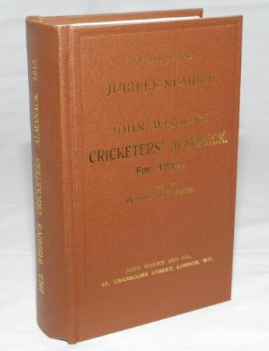 Wisden Cricketers' Almanack 1913. Willows hardback reprint (2002) in dark brown boards with gilt lettering. Limited edition 362/500. Very good condition - cricket