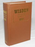 Wisden Cricketers' Almanack 1940. Willows hardback reprint (2003) in dark brown boards with gilt lettering. Limited edition 389/500. Very good condition - cricket