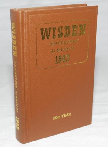 Wisden Cricketers' Almanack 1943. Willows hardback reprint (2000) in dark brown boards with gilt lettering. Limited edition 276/500. Very good condition - cricket