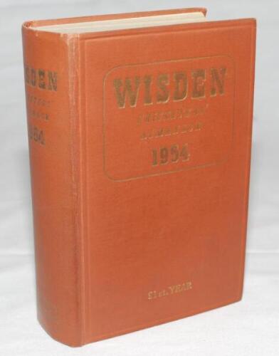 Wisden Cricketers' Almanack 1954. Original hardback. Good+ condition - cricket