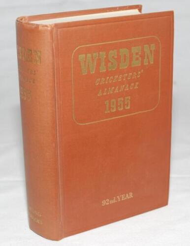 Wisden Cricketers' Almanack 1955. Original hardback. Very good condition - cricket