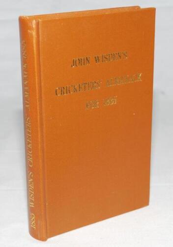 Wisden Cricketers' Almanack 1885. Willows softback reprint (1983) in light brown hardback covers with gilt lettering. Un-numbered limited edition. Good+ condition - cricket