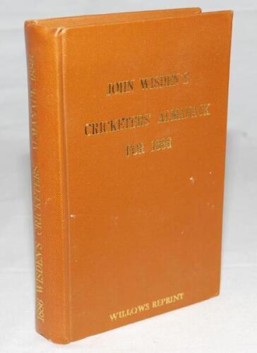 Wisden Cricketers' Almanack 1886. Willows softback reprint (1985) in light brown hardback covers with gilt lettering. Limited edition 211/500. Good+ condition - cricket