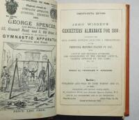 Wisden Cricketers' Almanack 1888. 25th edition. Bound in light brown boards with original rear wrapper, lacking front wrapper, with gilt titles to spine. Minor nick and small corner loss to rear wrapper otherwise in good/very good condition - cricket