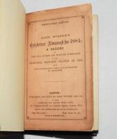 Wisden Cricketers' Almanack 1884. 21st edition. Bound in dark brown boards, with original paper wrappers, with titles in gilt to spine. Minor wear to wrapper edges and slight soiling otherwise in good/very good condition - cricket