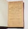 Wisden Cricketers' Almanack 1889. 26th edition. Bound in maroon half leather boards, with original front paper wrapper, with titles in gilt to spine, red speckled page edges. Lacking rear wrapper and rear advertising pages, handwritten name and address to