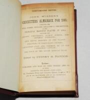 Wisden Cricketers' Almanack 1895. 32nd edition. Bound in maroon half leather boards, lacking original paper wrappers, with titles in gilt to spine, red speckled page edges. Lacking first and rear advertising pages, some browning to page edges otherwise in