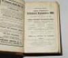 Wisden Cricketers' Almanack 1908 and 1909. 45th &amp; 46th editions. Both editions bound in green and brown quarter leather boards, with original paper wrappers, with titles in gilt to spine. The 1908 edition with minor wear to both wrappers, small corner - 2