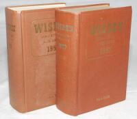 Wisden Cricketers' Almanack 1957 and 1958. Original hardback editions. Wrinkling and dulling to the gilt titles on the spine of the 1957 edition, some light staining to the boards and impressed line to the board of the 1958 edition, otherwise in good cond
