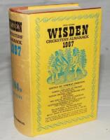 Wisden Cricketers' Almanack 1967. Original hardback with dustwrapper. Some age toning to dustwrapper spine otherwise in good+ condition - cricket
