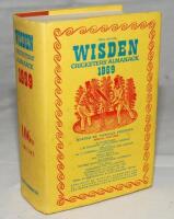 Wisden Cricketers' Almanack 1969. Original hardback with dustwrapper. Minor wear with very small loss to edge of dustwrapper, small tape repair to wear and loss to inside of dustwrapper, minor marks to dustwrapper otherwise in good condition - cricket