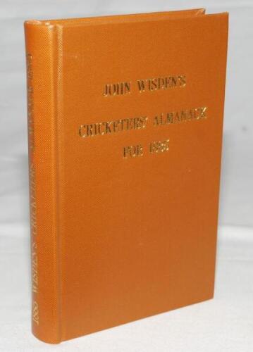 Wisden Cricketers' Almanack 1885. Willows softback reprint (1983) in light brown hardback covers with gilt lettering. Un-numbered limited edition. Good/very good condition - cricket