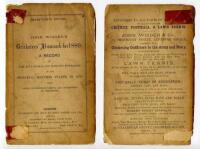 Wisden Cricketers' Almanack 1880 to 1890. A collection of original wrappers for books for the period stated. The wrappers consist of front and rear wrappers for the 1880, 1881, 1883, 1888 and 1890 editions, front wrapper for 1884 and 1889 and rear wrapper