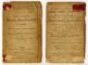 Wisden Cricketers' Almanack 1880 to 1890. A collection of original wrappers for books for the period stated. The wrappers consist of front and rear wrappers for the 1880, 1881, 1883, 1888 and 1890 editions, front wrapper for 1884 and 1889 and rear wrapper