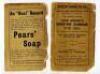 Wisden Cricketers' Almanack 1900 to 1915. A collection of original wrappers for books for the period stated. The wrappers consist of front and rear wrappers for the 1900 (plus cellophaned wrappers and spine complete) , 1902, 1904, 1905, 1907, 1910, 1911, - 17