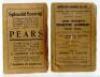 Wisden Cricketers' Almanack 1900 to 1915. A collection of original wrappers for books for the period stated. The wrappers consist of front and rear wrappers for the 1900 (plus cellophaned wrappers and spine complete) , 1902, 1904, 1905, 1907, 1910, 1911, - 21