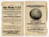 Wisden Cricketers' Almanack 1900 to 1915. A collection of original wrappers for books for the period stated. The wrappers consist of front and rear wrappers for the 1900 (plus cellophaned wrappers and spine complete) , 1902, 1904, 1905, 1907, 1910, 1911, - 23