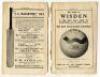 Wisden Cricketers' Almanack 1921 to 1943. A complete collection of original front and rear wrappers for books for the period stated. Original linen covers from 1938 onwards. Varied condition, some wear to wrappers/covers, some soiling, some loss to wrappe - 24