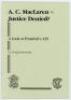 'A.C. MacLaren- Justice Denied? A look at Ponsford's 429'. Irving Rosenwater. Printed for private circulation in London, January 1996. Limited edition number 28 of fifty numbered copies produced, signed by the author. Excellent condition - cricket