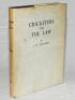 'Cricketers and The Law'. J.W. Goldman. Privately printed 1958. Original hardback with dustwrapper. Limited edition of 350 copies of which 300 were for sale, this being number 168. Signed to the limitation page by the author, and also to the front endpape