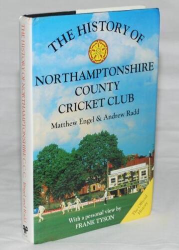 'The History of Northamptonshire County Cricket Club'. Matthew Engel &amp; Andrew Radd. Christopher Helm, London 1993. Hardback with dustwrapper. Signed to the title pages and front endpapers by thirty two players, and to internal pages by thirty two. Sig