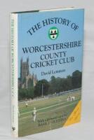 'The History of Worcestershire County Cricket Club'. David Lemmon. Christopher Helm, Bromley 1989. Hardback with dustwrapper. Signed to the title pages and front endpapers by eighteen players, and to internal pages by twenty. Signatures include Duncan Fea