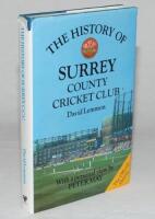 'The History of Surrey County Cricket Club'. David Lemmon. Christopher Helm, Bromley 1989. Hardback with dustwrapper. Approx. sixty signatures in total to front and rear endpapers, half title page and one to internal page, the majority signed to the page 