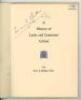 'A History of Lords and Commons Cricket'. Eric E. Bullus M.P. Westminster 1959. A history of parliamentary cricket in Westminster. Decorative card wrappers. Nicely signed in ink to the title page by Bullus, dated 22nd June 1959. Minor wear to wrapper edge - 2