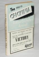 'The Crickinia Indian Cricketers' Annual 1942-43. Fourth issue. Edited by Muni Lal. Lahore. Original decorative paper wrappers. Odd minor faults, otherwise in very good condition. Rare - cricket