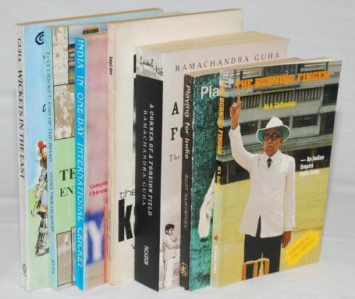 Indian cricket. Seven softback titles. 'Playing for India', Sujit Mukherjee, Madras 1972. 'By God's Decree', Kapil Dev, first Indian edition, 1986. 'The Burning Finger. An Umpire Looks Back', M.V. Gothoskar, Bombay 1992. 'Test Cricket. End of the Road?', 