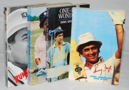 India. Sunil Gavaskar. Four softback titles by Gavaskar, published by Rupa &amp; Co., Calcutta. 'Runs 'n Ruins' 1984, 'Idols', Calcutta 1987, 'One-Day Wonders' 1990, and 'Sunny Days' 1991. G - cricket