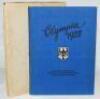 Olympics. 'Die Olympischen Spiele [Olympic Games] in Amsterdam 1928'. Published by the German Committee for Physical Exercise, Leipzig 1928. Original 232pp large format illustrated report on the 1928 Olympics in original blue decorative cloth, published i