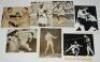 Sporting press photographs 1930s-1990s. A selection of approx. fifty original mono press photographs, with the odd colour photograph covering boxing, tennis, Olympics and snooker. Earlier boxing photographs (some restrikes) include Italian boxer and actor