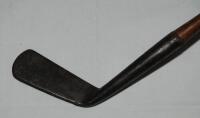 Hand forged Lofting Cleek c.1885. Maker unknown. Hickory shaft with suede leather grip. Good original condition - golf