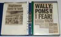 Rugby League. Great Britain 'Lions' tour to Australia &amp; New Zealand 1984. Blue file comprising a comprehensive and nicely presented collection of newspaper cuttings relating to coverage of the Lions tour. Includes an official programme for the Great B