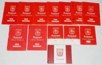 Arsenal F.C. autograph book comprising twenty five signatures of Arsenal players, collected c.1999, each signed in ink individually to a page. Signatures include Arthur Milton, Pat Jennings, Nigel Winterbourne, Nwankwo Kanu, Oleh Luzhnyi, Davor Suker, Don