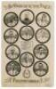 'B&amp;H [Brighton &amp; Hove] Albion Cup-Tie Team 1924. Brighton v Barnsley'. Sepia real photograph postcard with head and shoulder cameo images of the eleven members of the Brighton team for the F.A. Cup first round replay played at Brighton, 16th Janua